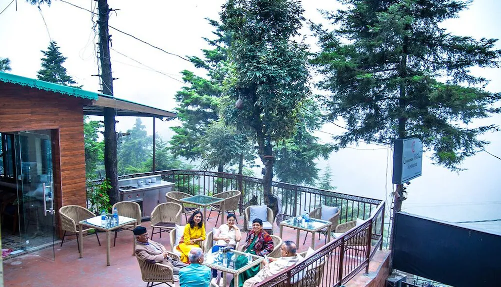 Luxury hotel room in Mussoorie with Himalayan views