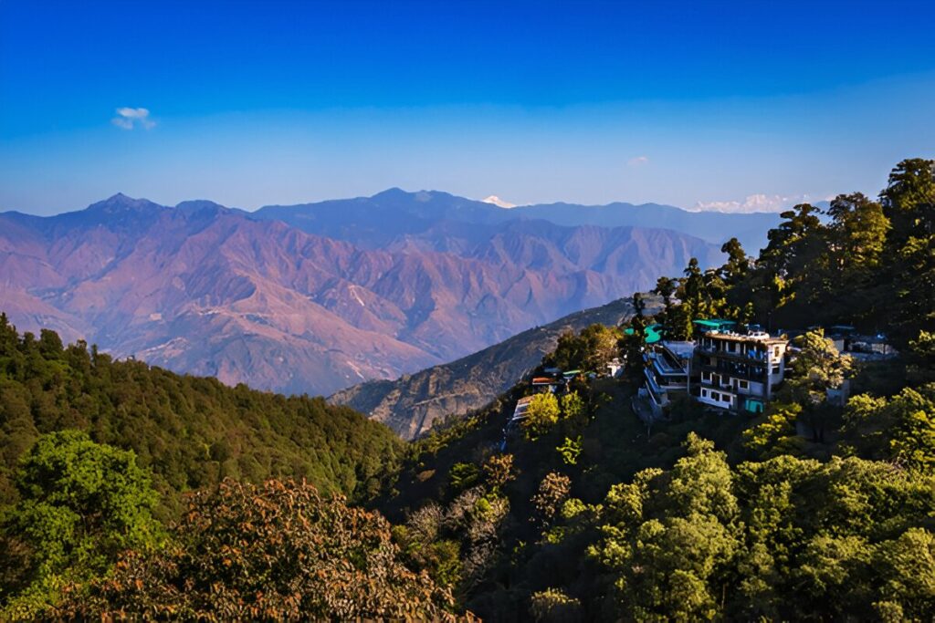 Luxury hotel room in Mussoorie with Himalayan views
